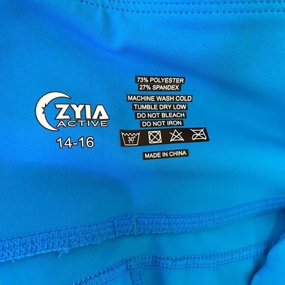 Zyia Active Light N Tight Hi-Rise Crop 17” Leggings Royal Blue - Picture 8 of 11